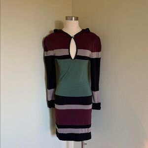 Chic Striped Long Sleeve Dress